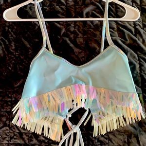 Sparkl Fashion sequins fringe crop